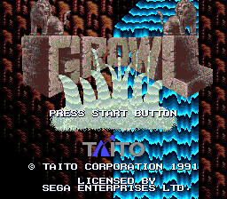 Growl title screen for Sega Genesis